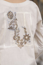 Cotton Canvas by Zaiwa – 2pc Ivory Cotton Handwork Dress CCZ4