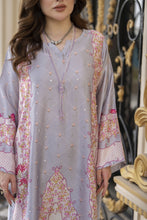 Sakeena 2pc Printed Charmeuse Handworked Kaftan – Rameen – CS5