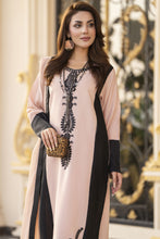 Reshmi RA8 Beige & Black Embroidered 3pc Raw Silk Suit with Chiffon Dupatta