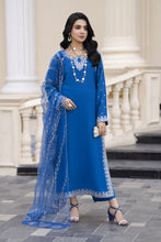 Aleezay Evara 3pc Raw Silk Embroidered Long Dress EZ5