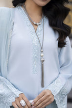 Aleezay Evara 3pc Raw Silk Embroidered Long Ready to Wear Suit EZ8