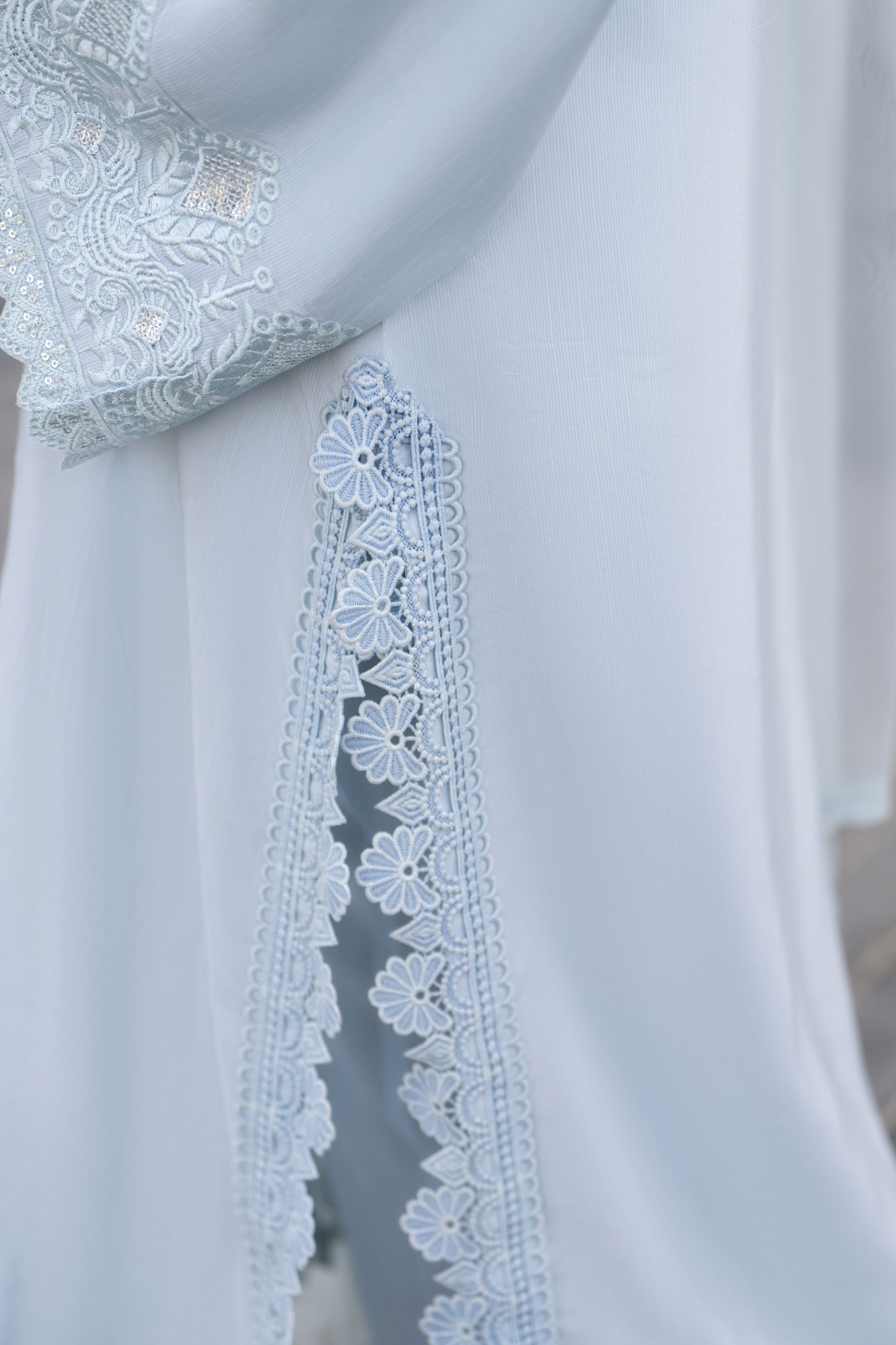 Aleezay Evara 3pc Raw Silk Embroidered Long Ready to Wear Suit EZ8