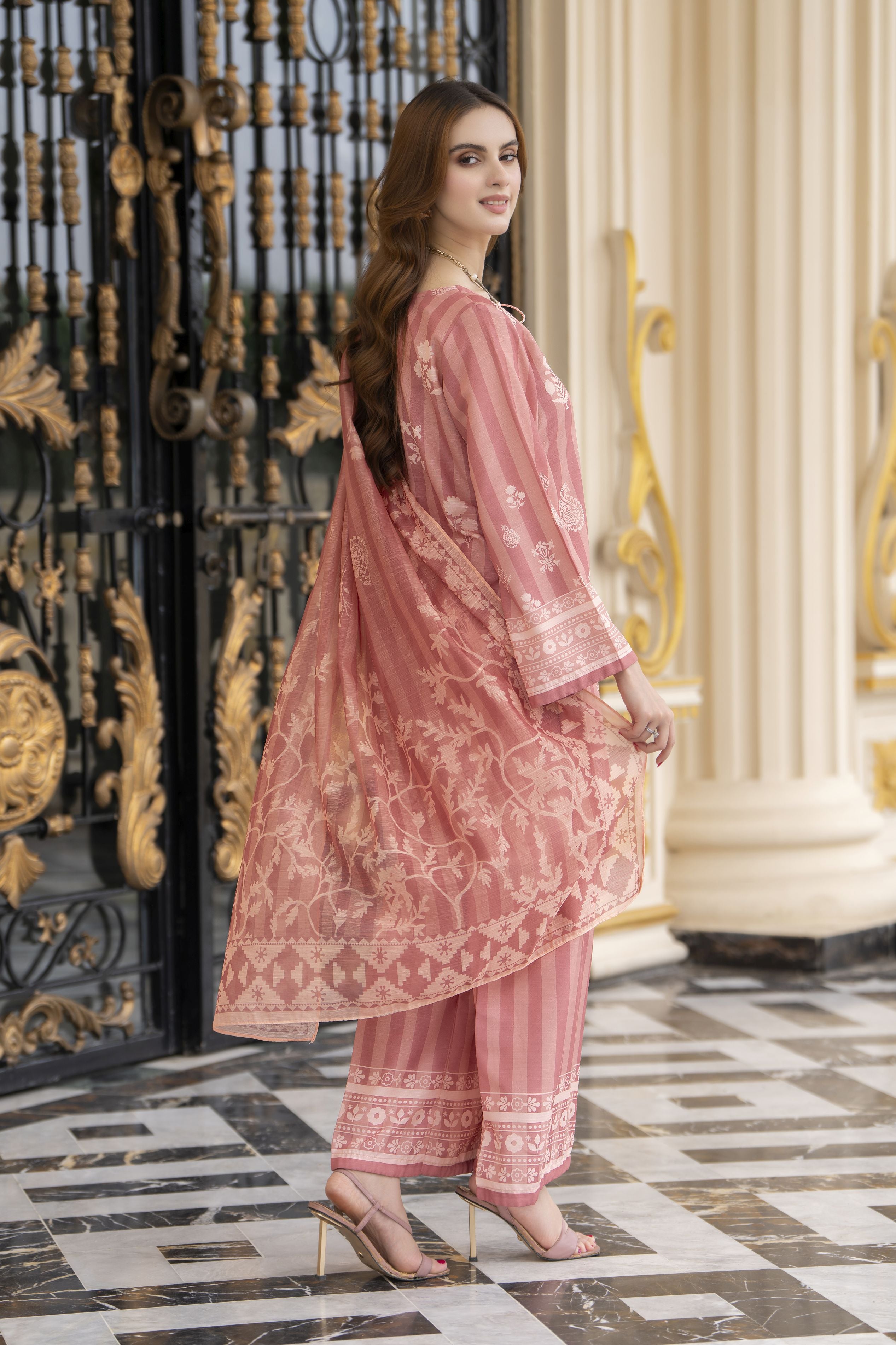 Daily Drapes by Mona – 3pc Printed Raw Coord Set DDR10