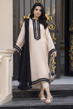 Aleezay Evara 3pc Raw Silk Long Kurta with Straight Trousers EZ4