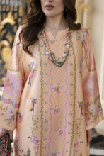 Sakeena 2pc Printed Charmeuse Handworked Kaftan – Areej – CS1
