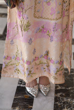 Sakeena 2pc Printed Charmeuse Handworked Kaftan – Areej – CS1