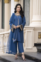 Aleezay Evara 3pc Raw Silk with Velvet Embroidery Ready to Wear Suit EZ9