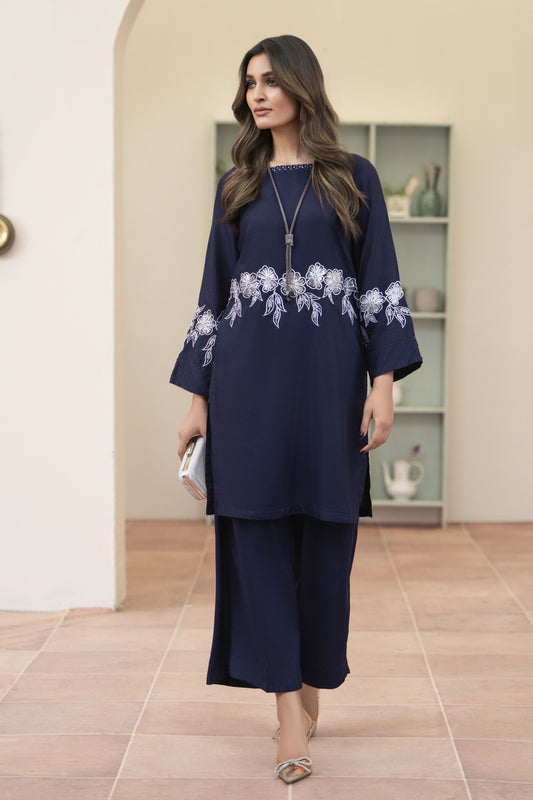Bloomline Ready to Wear Embroidered Casual Dress by Zaiwa ZBRW7