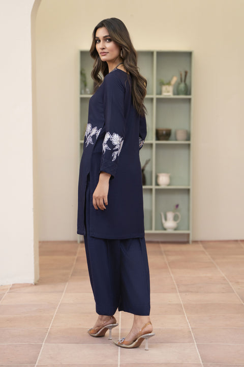 Bloomline Ready to Wear Embroidered Casual Dress by Zaiwa ZBRW7