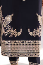 Zaiwa Sway11 3pc Navy Sequin Embroidered Lawn Suit with Monar Dupatta