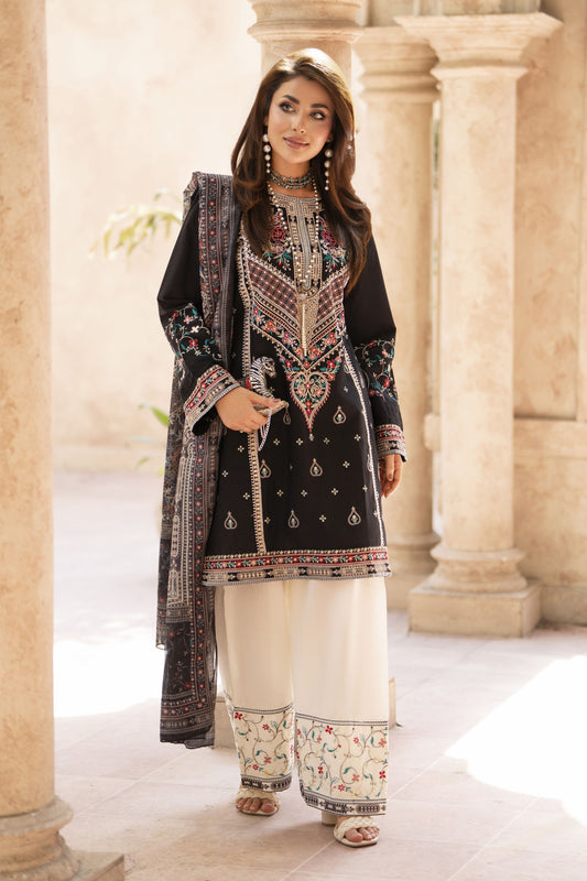 Zaiwa Sway2 3pc Cotton Farshi Shalwar Suit with Printed Dupatta