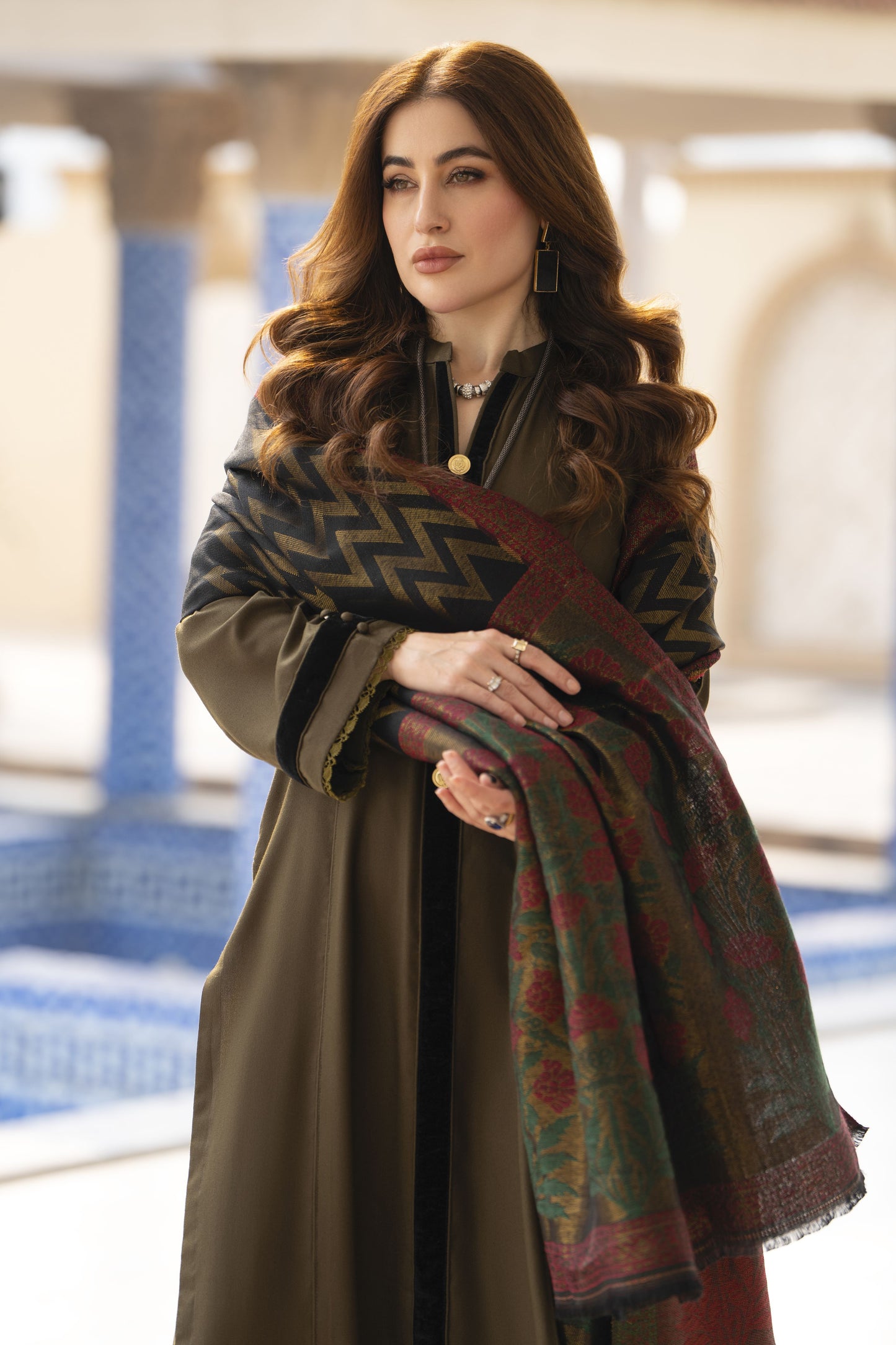 The Dhanak & Kahni Collection – Olive 3pc Suit KD4