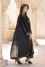 Zaiwa Sway12 3pc Black Sequin Embroidered Lawn Suit with Dupatta