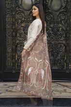 Cream Embroidered Cotton 3pc Women Suit with Dupatta | Baarish by Miski BYM3