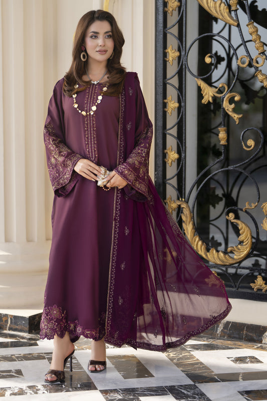 Aabpara Afsana 3pc Embroidered Viscose Winter Ready-to-Wear Suit – AAF9
