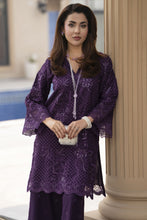 ZWM1 Zimal Winter Muse Deep Purple Embroidered Dhanak 2pc Ready to Wear