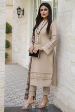 Beige Embroidered Cotton 3pc Women Dress with Dupatta | Baarish by Miski BYM6