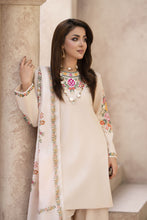 Zaiwa Sway10 3pc Cream Embroidered Lawn Farshi Shalwar Suit