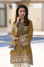 ZWM8 Zimal Winter Muse Mustard and Ivory Embroidered Dhanak 2pc Farshi Shalwar Suit