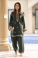 ZWM7 Zimal Winter Muse Bottle Green Embroidered Dhanak 2pc Ready to Wear