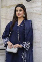 Navy Blue Embroidered Broshia Cotton 3pc Ladies Suit | Baarish by Miski BYM4