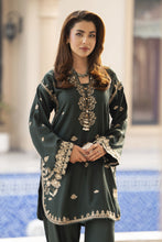 ZWM7 Zimal Winter Muse Bottle Green Embroidered Dhanak 2pc Ready to Wear