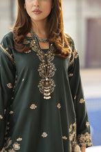 ZWM7 Zimal Winter Muse Bottle Green Embroidered Dhanak 2pc Ready to Wear