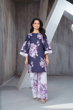 NK Everyday Lawn Co-ords – Purple Floral Contrast Shirt & Trouser Set NKE9
