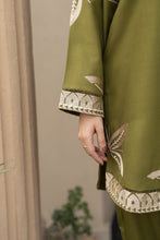 ZWM4 Zimal Winter Muse Olive Green Embroidered Dhanak 2pc Ready to Wear