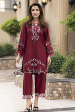 ZWM6 Zimal Winter Muse Maroon Embroidered Dhanak 2pc Ready to Wear