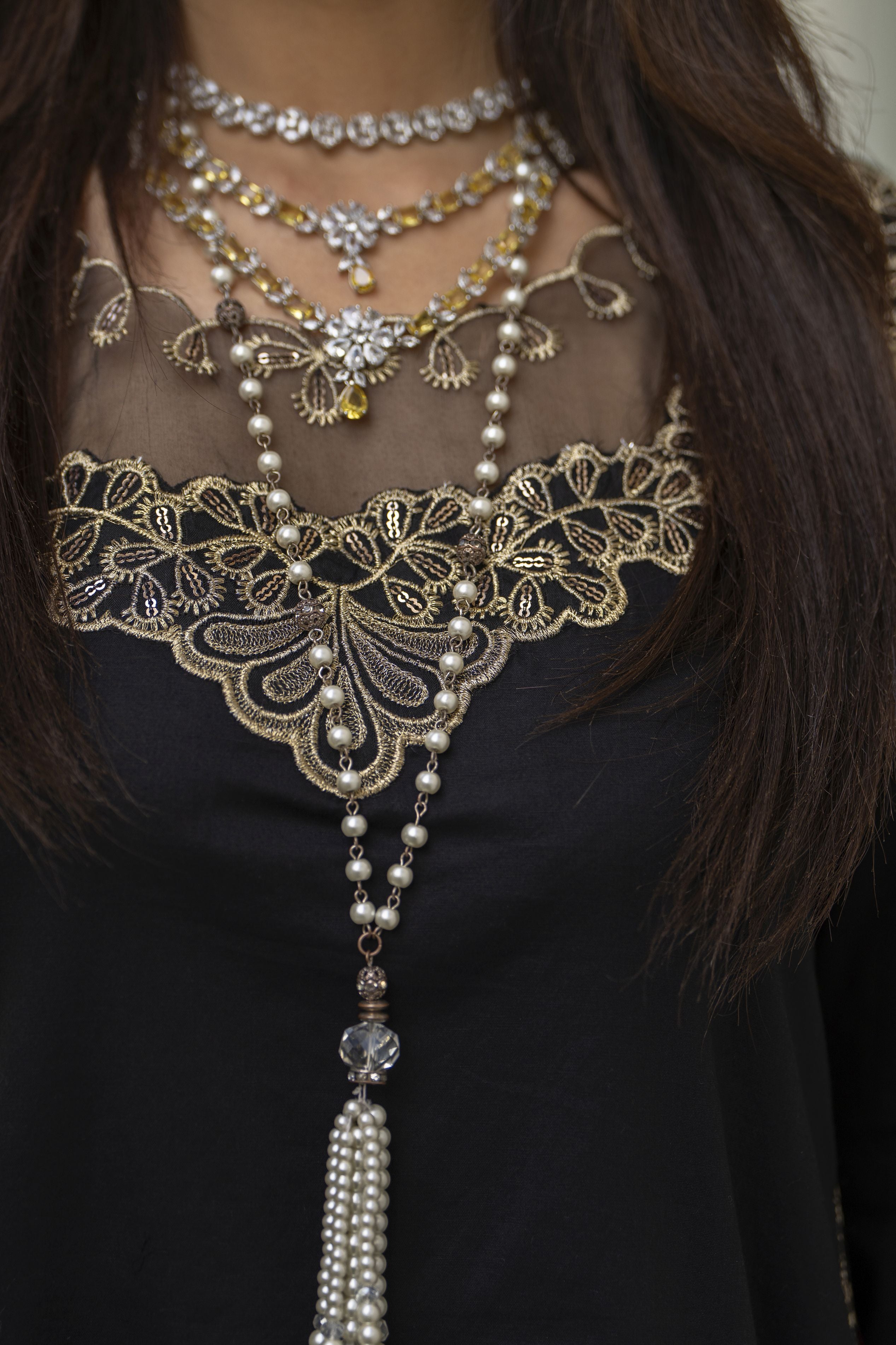 Black Thread & Sequin Embroidered Linen 2pc Women Suit | Baarish by Miski BYM5