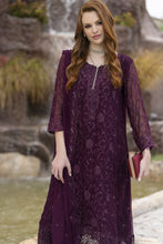 Zaina 3pc Embroidered Chiffon Frock Suit – ZNC5