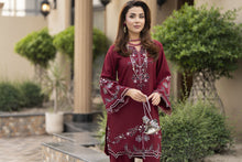 ZWM6 Zimal Winter Muse Maroon Embroidered Dhanak 2pc Ready to Wear