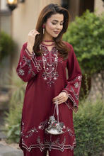 ZWM6 Zimal Winter Muse Maroon Embroidered Dhanak 2pc Ready to Wear