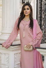 Blush Pink Raw Silk Embroidered Dress – Chand Sa Libaas by Aleezay | CSLA1