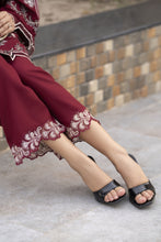 ZWM6 Zimal Winter Muse Maroon Embroidered Dhanak 2pc Ready to Wear
