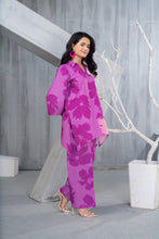 NK Everyday Lawn Co-ords – Pink Abstract Floral Short Shirt & Trouser Set NKE3