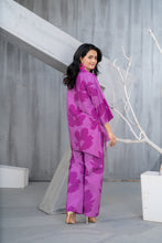 NK Everyday Lawn Co-ords – Pink Abstract Floral Short Shirt & Trouser Set NKE3