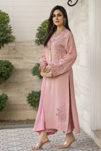 Blush Pink Raw Silk Embroidered Dress – Chand Sa Libaas by Aleezay | CSLA1