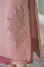Blush Pink Raw Silk Embroidered Dress – Chand Sa Libaas by Aleezay | CSLA1