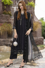 Zaina 3pc Black Embroidered Chiffon Suit – ZNC6