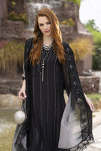 Zaina 3pc Black Embroidered Chiffon Suit – ZNC6