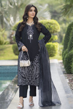 Zaiwa Winterlite 3Pc Khaddar Embroidered & Handwork Black Suit ZWL12