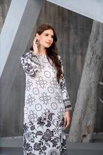 NK Everyday Lawn Co-ords – Black & White Floral Printed 2pc Set NKE1