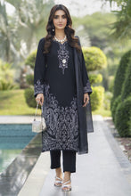 Zaiwa Winterlite 3Pc Khaddar Embroidered & Handwork Black Suit ZWL12