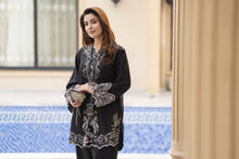ZWM9 Zimal Winter Muse Black Embroidered Dhanak 2pc Ready to Wear