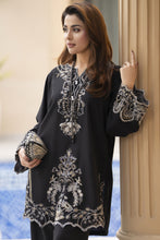 ZWM9 Zimal Winter Muse Black Embroidered Dhanak 2pc Ready to Wear
