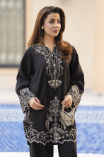 ZWM9 Zimal Winter Muse Black Embroidered Dhanak 2pc Ready to Wear