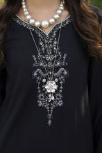 Zaiwa Winterlite 3Pc Khaddar Embroidered & Handwork Black Suit ZWL12