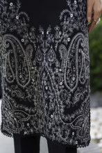 Zaiwa Winterlite 3Pc Khaddar Embroidered & Handwork Black Suit ZWL12